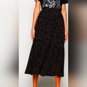 New Look Black and White A-Line Skirt